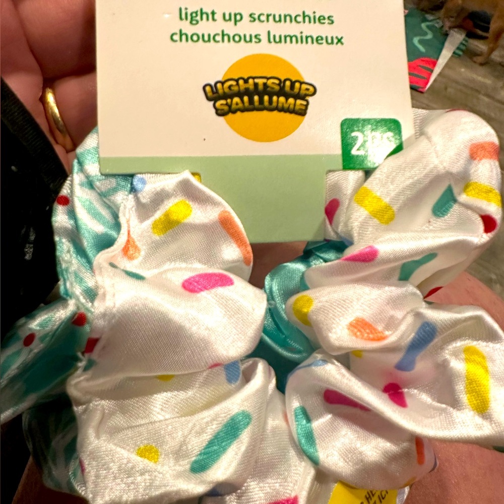 Multicolor Light-up Scrunchies Set
